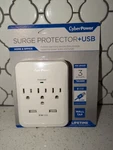 Cyberpower 3 Outlet Usb Wall Tap Surge Protector. Fixed Price $9.95.