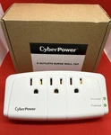 Cyberpower CSB300W Essential Surge Protector, 15A 125V, Outlets, Wall Tap. Fixed Price $11.95.