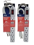 White Power Strip Do Best 6-OUTLET 2 Ft. Cord LTS-6 Value Pack. Fixed Price $34.75.