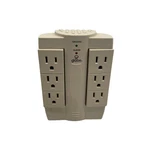 Globe Electric Rotating 6-OUTLET Wall Tap Surge Protector 125V Adapter *works. Fixed Price $10.50.