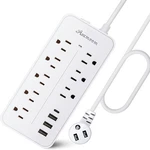 Surge Protector Power Strip Extension Cord With Usb C, 20FT, White. Fixed Price $36.74.