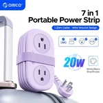 Orico 7-IN-1 Power Strip For Travel Extension Cord Small. Fixed Price $11.99.