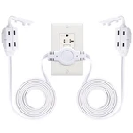 Kasonic 12 Feet Twin Extension Cord Power Strip, 6 Each Side, Flat Head. Fixed Price $16.94.