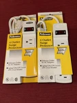 Fellowes 4 Outlet 3 Foot Cord Surge Protector. Pack Of 2. New With Tags.. Fixed Price $10.00.