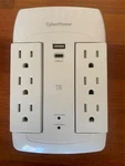 Cyberpower Surge Protector 1500J 125V 60HZ 8 Outlets P6WSUCPD. Fixed Price $29.99.