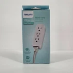 Philips 3-OUTLET Surge Protector With 1 Ft. Extension Cord- Gray And White. Fixed Price $7.60.