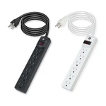 Oskos Power Strip, Outlets, 6FT Extension Cord, Ul Listed, 1-BLACK, 1-WHITE. Fixed Price $29.07.