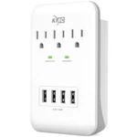Kmc 3-OUTLET Wall Mount Surge Protector, 900 Joules, Usb 4.8 Amp Chargi.... Fixed Price $19.57.