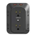 6 Outlet Wall Extender Surge Protector 4 Usb Ports 1050J Power Strip Multi. Fixed Price $16.99.