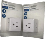 Philips Outlet Wall Tap Wide Spaced Prong Cube White 2-PACK SPS3001WA/37. Fixed Price $13.46.