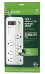 Greenlite Tier Advanced Power Strip Surge Protector 7 Outlets 3FT White 1800W. Fixed Price $15.00.
