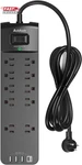 Power Strip - Addtam Surge Protector With 10 Outlets And 4 Usb Ports, 6 Feet Ext. Fixed Price $24.11.