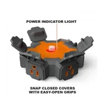 Ridgid 5-OUTLET Surge Protector Wall Tap, Cb/indicator, Gray/orange. Fixed Price $24.99.