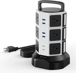 10FT Power Strip Tower Surge Protector Electric Charging Station 13A 12 Outlets. Fixed Price $66.86.