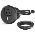Vilong 2 Inch Desk Power Grommet Outlet, Recessed Strip Usb-c, Black. Fixed Price $24.86.