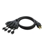Generator Power Strip Cord, Sjtw, 5-15/20R, L14-30P, 5FT., Black. Fixed Price $35.00.