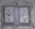 Lot Of 2 Powrui 6 Outlet Multi Plug Surge Protector Usb + 1 Nl New. Fixed Price $24.00.