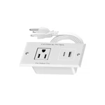 1500W 3-IN-1 Recessed Power Strip With Usb-c & Usb-a, Desktop Charging Station. Fixed Price $12.95.
