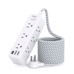 Mifaso 5FT Surge Protector Power Strip 9 Outlets 3 Usb Ports White Dorm/college. Fixed Price $41.73.