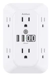 Addtam Surge Protector Extender, 6-OUTLET Splitter With 4 Usb Wall Charge. Fixed Price $12.99.