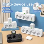 4/5 Socket Eu Plug Power Strip Usb & Type-c Wall Outlet Adapter No Extension. Fixed Price $30.84.