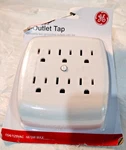 Ge 6-OUTLET Extender Wall Tap, Grounded Adapter,outlet Splitter,charging Station. Fixed Price $17.99.