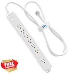 Ntonpower 7 Outlet Surge Protector Strip Flat Plug 5FT Heavy Duty. Fixed Price $34.99.