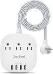 One Beat Desktop Power Strip With 3 Outlet Usb Ports 4.5A, Flat Plug And Ft. Fixed Price $21.02.