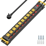 6-10 Outlet Heavy Duty Power Strip With Individual Switches, 3300J (15A/1875W). Fixed Price $39.99.