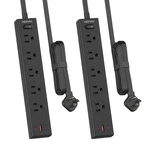 Hopow Flat Plug Power Strip, Pack, 6 Ultra Thin FT-2 Black. Fixed Price $49.49.
