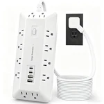 6 Ft Surge Protector Power Strip With 1800J, Extension Cord Multiple Out.... Fixed Price $42.39.