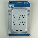 Masterplug 6 Outlet Surge Protector 2.1A Usb Ports Wall Charger HG49. Fixed Price $13.37.