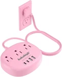 Pink Extension Cord With Surge Protected 1080J - Ft Kawaii Power Strip, 1625W. Fixed Price $22.95.