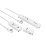 Commercial Electric 4 Ft. Multiple Outlet & Wall Mounted Surge Protector Set 3PK. Fixed Price $15.99.