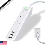 Philips Surge Power Strip, 3 Outlet Protector, 6FT Cord. Fixed Price $47.84.