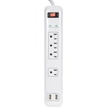 Prime Wire & Cable 4-OUTLET 1200J White Surge Protector Strip With Usb Charger. Fixed Price $22.15.