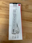 Cyberpower 4 Ft. 3-OUTLET Surge Protector With Usb-c Ports And Cord, White. Fixed Price $18.94.