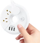 Ntonpower Travel Strip, Cruise Approved 3 Usb A, White. Fixed Price $19.88.