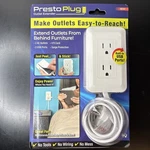 Presto Plug Wall Outlet Extender 4 Ft Cord Peel & Stick 2 Ac Usb New/sealed. Fixed Price $19.99.