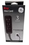 Ge Pro Mini 3-OUTLET Power Strip, 1FT Extension Cord, Black. Fixed Price $13.98.