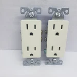 Cooper Duplex Receptacle 15A 125V Almond Qty. # 1107A. Fixed Price $9.75.