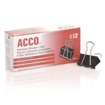 Acco Medium Binder Clips, Steel Wire, 5/8 Cap, 1/4W, Black/silver, Dozen. Fixed Price $8.81.