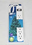 Philips 2 Foot 6-OUTLET Power Strip Cord With Surge Protector White. Fixed Price $12.99.