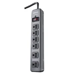 Southwire Woods Metal Surge Protector - 6 Outlets Lighted One Size, Black. Fixed Price $29.57.