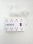 Smnice Power Strip Usb Charging Station Flat Plug 5 Foot Cord White. Fixed Price $19.99.