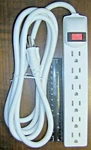 Extra Long 8 Ft Cord Power Strip White Outlets Ac Extension Grounded PS664W. Fixed Price $26.01.