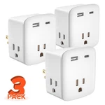 Etl Listed 3 Outlet Extender Indoor Grounded Ac Power Wall Tap Adapter Plug. Fixed Price $18.88.