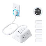 Trond 360 Rotating Plug Power Strip, Short Extension Cord Ft, White. Fixed Price $37.39.
