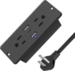 Hhsoet 5 1 Recessed Power Strip Flat Plug, 20W Fast Charging Furniture Outlet. Fixed Price $27.78.