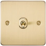 Knightsbridge Flatplate 1G 2-WAY Light Toggle Switch Brushed Brass. Fixed Price $29.00.